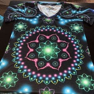 Samuel Farrand Women's Mandala Print Top - Black and Green